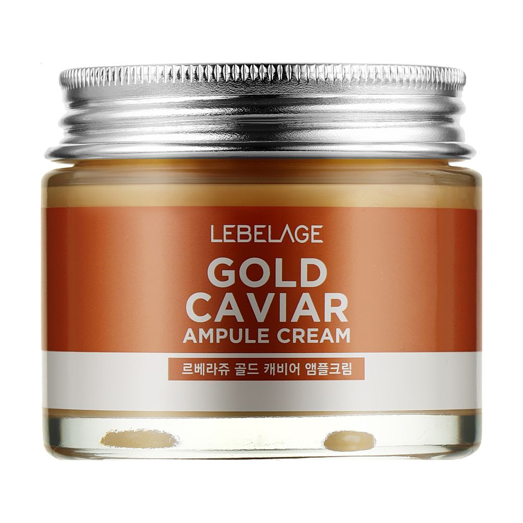 Омолоджувальний ампульний крем Lebelage Gold Caviar Ampoule Cream із золотом і екстрактом ікри, 70 мл