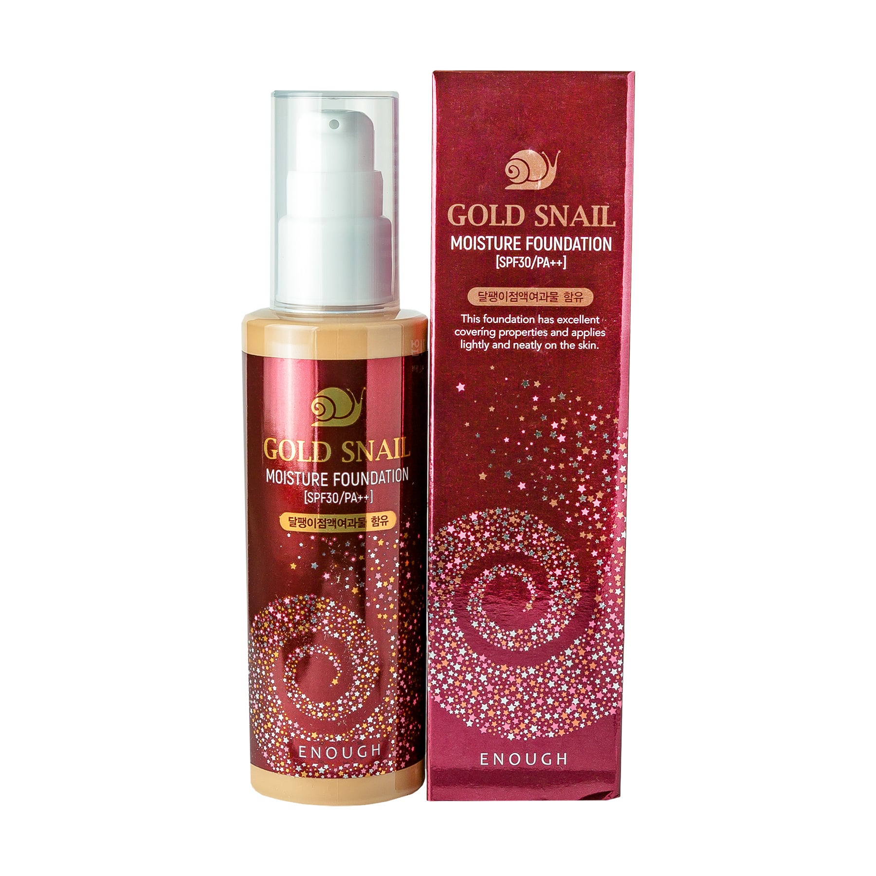 Омолоджувальний тональний крем для обличчя Enough Gold Snail Moisture Foundation SPF 30 PA++ з муцином равлика, тон 13, 100 мл